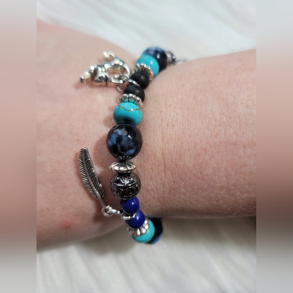 Handmade You're a wizard! beaded charm bracelet - Picture 2 of 3